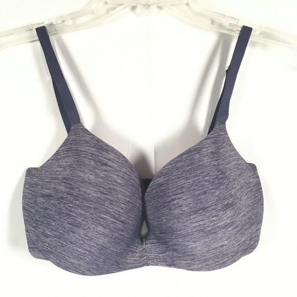 Victoria's Secret Pink Bra Womens 32DD Blue Underwire Light Lift T-Shirt‎ - Picture 1 of 6